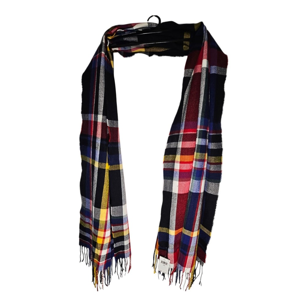 Lauren Ralph Lauren Women's Plaid Multicolor Tartan Oversize Wrap Scarf 74"x24" - Picture 2 of 3